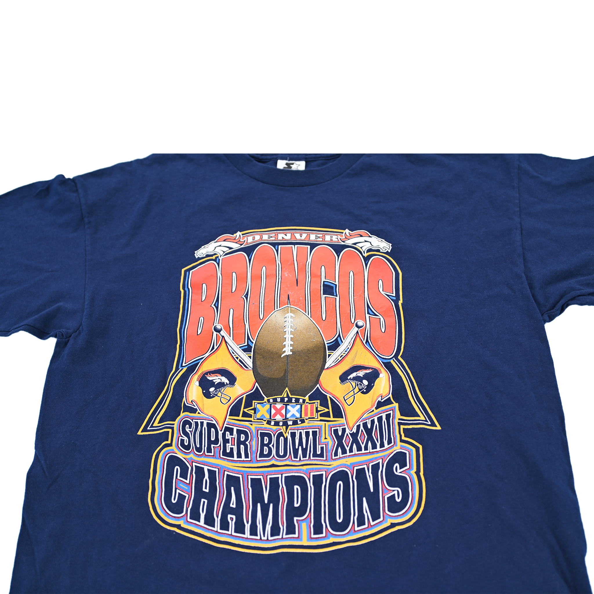 1997 Starter Denver Broncos T‑Shirt Super Bowl XXXII Champions Size Large